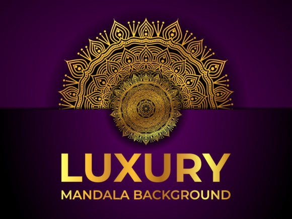 Download Luxury Golden Mandala Background Design - Round design Collection