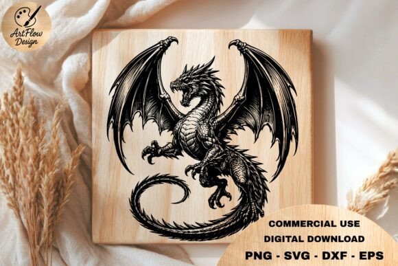 Download Dragon Engraving SVG - Engraving Collection
