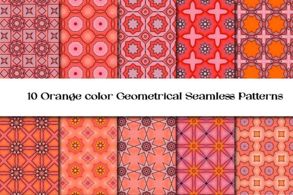 Download Orange Geometrical Seamless Patterns Vol 1 - Patterns Collection