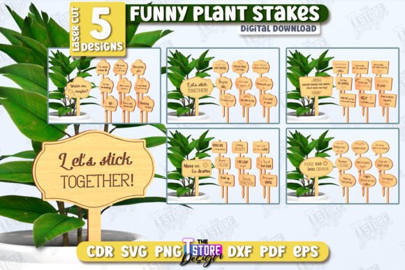 Download Plant Stakes Bundle | Laser Engraving - Engraving Collection