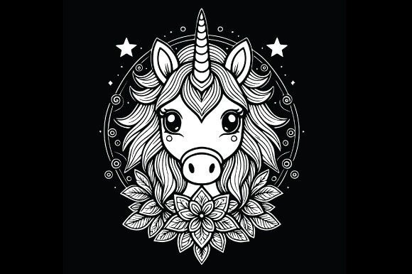 Download Cartoon Unicorn Cute Mandala Drawing - Drawing Collection