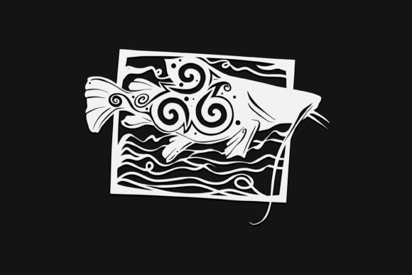 Download Catfish in Frame Mandala | Drawing #152 - Drawing Collection