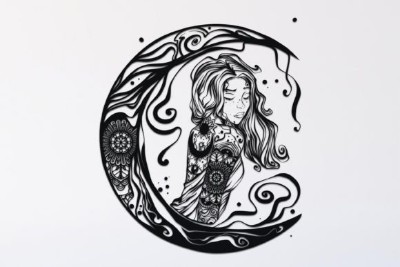 Download Moon Magick Woman Mandala | Drawing #69 - Drawing Collection