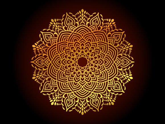 Download Luxury Golden Mandala Background Design - Round design Collection